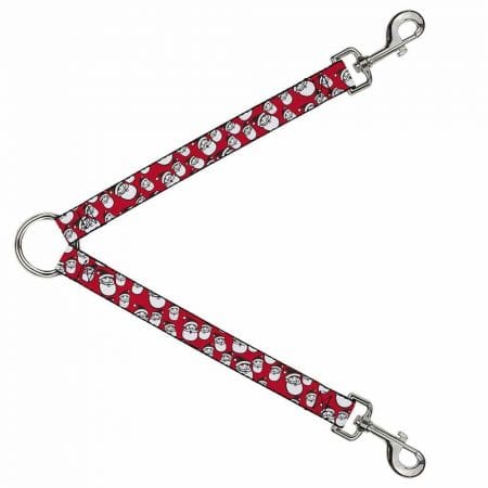 Karácsonyi mintás pórázelosztó kutyáknak – dupla kutya, dupla ünnepi élmény